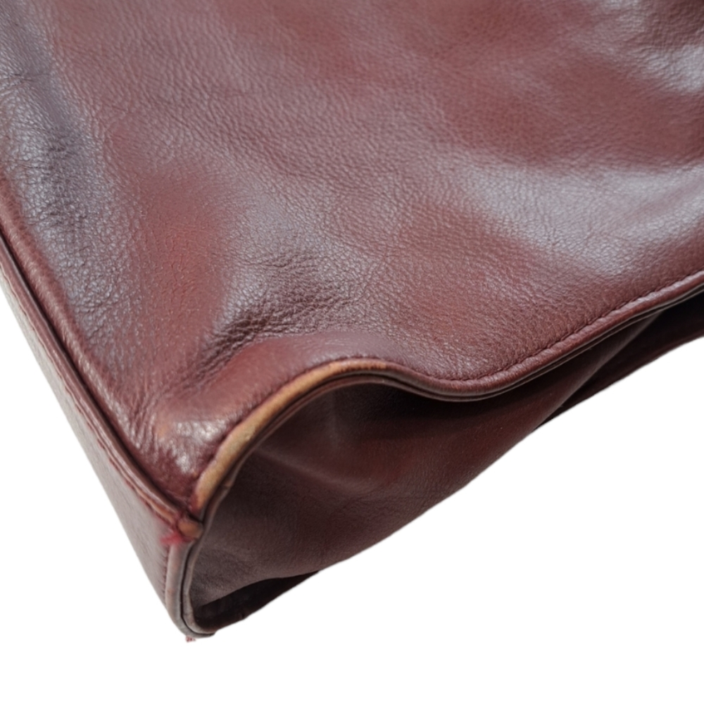 Vintage Hidesign Genuine Leather Women's Burgundy Shoulder Bag - Picture 8 of 16